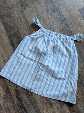 NWT The Sunday Collective Kids Sunday Skirt Blue Stripe 8-9Y Elastic Waist